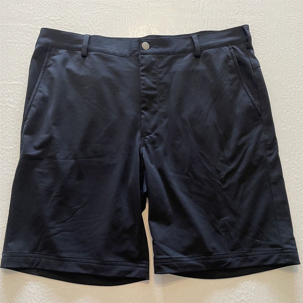RULE 18 Bobby‎ Jones 36 x 9" Black Performance Tech Wicking Golf Shorts
